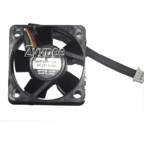 Mini Cooling Fan MF30P-12A MF30P-12A-002 12V 0.06A 3 Wires 30mm Thermal Dissipation System