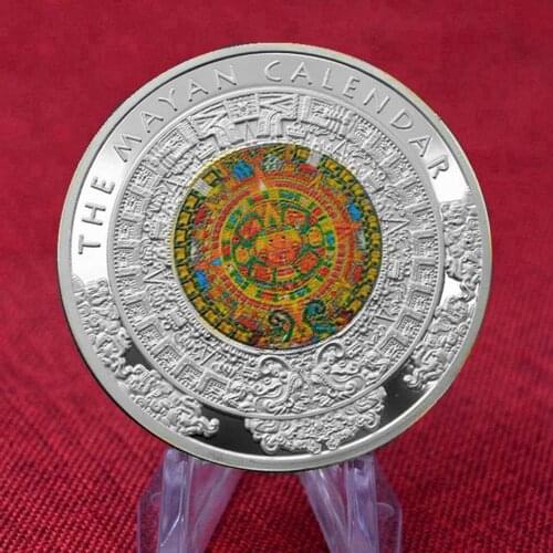 Coin Mexico Azetc Mayan Prophecy Calendar Souvenir Coin Antique Feng Shui Coin Collection