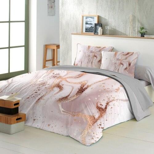 Marble Bedding Set Luxury Duvet Cover Queen 240x220 Pink Quilt Cover Single Double King Comforter Bed Cover With Pillowcase