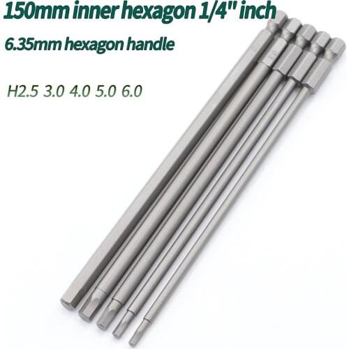 150mm/200mm Hex Head Allen Wrench Drill Bits Set Long Allen Screwdriver Bits Magnetic Tips Hex Key Screwdriver Socket Bit Set