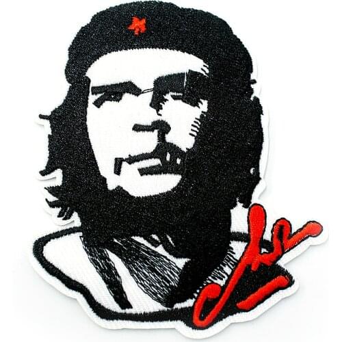 Che Guevara (Size:8.0X9.3cm) DIY Cloth Badges Patch Embroidered Applique Sewing Label Clothes Stickers Apparel Ornament