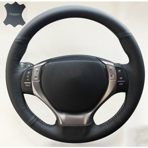 Braid on Steering Wheel Cover for Lexus ES250 ES300h GS250 GS300h RX270 RX350 DIY Genuine Leather Car-Styling Interior Accessory