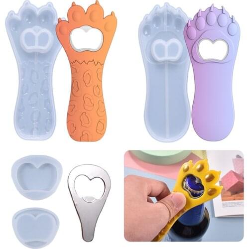 DIY Beer Wrench Epoxy Resin Silicone Mold Creative Cat Paw Bottle Opener Homemade Resin Silicone Mold Handicraft Accessories