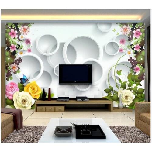 Custom photo wallpapers 3d mural wallpaper for walls 3 d Stylish beautiful rose flower murals 3D TV background wall papers decor