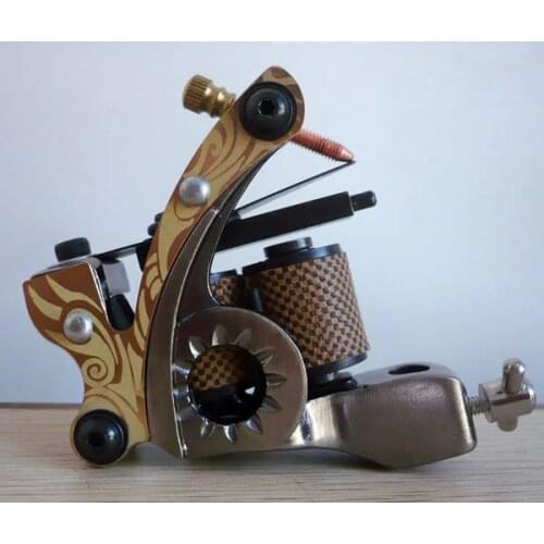 Recommend!!! Top Shader Liner Tattoo Machine 10 Warp Coil Green Tattoo Gun For Beginner Free Shipping Coil Tattoo Machine