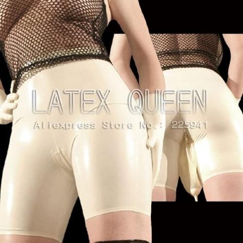 Rubber latex shorts with urine bag