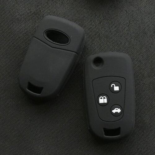 Silicone 3 Buttons Key Case Modified Flip Folding Remote Key Flip Fob Shell For Ford FOCUS MONDEO Fiesta KA