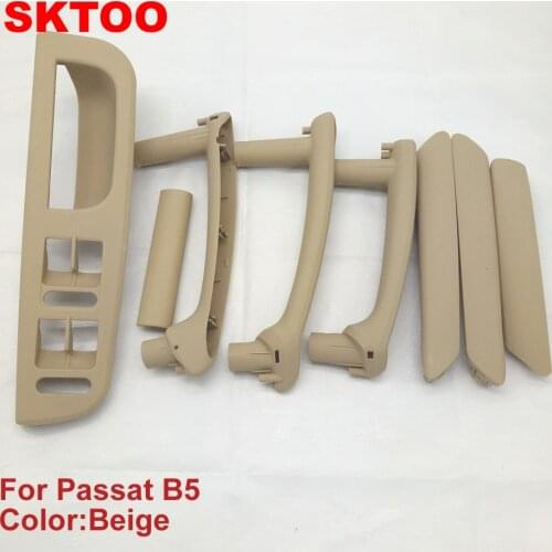 SKTOO SET Beige car interior door handle armrest and window switch Panel FOR VW Volkswagen passat B5