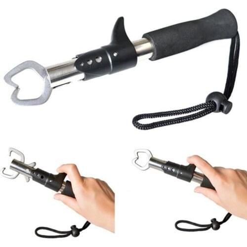 Stainless Steel fish gripper Fish Lip Control with Weight Scale & Ruler Fishing Tool Carp Fishing Clamp Clip Tackles