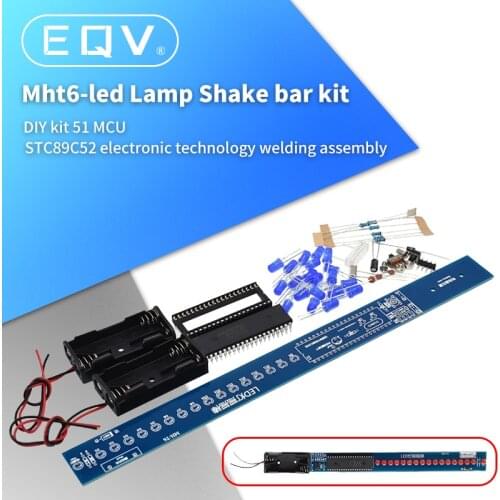 LED lamp shake stick DIY kit 51 MCU STC89C52 electronic technology welding training assembly student laboratory