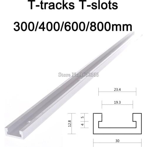 3PCS/lot T-track,Aluminium Miter Track/Slot for Table Saw, Router,Drill Press Jigs Woodworking Tools Length 300/400/600/800mm