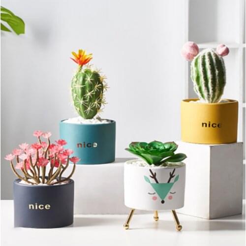 Living Room Decoration Vase Decor Nordic Wall Planter Bathroom Ins Wind Home Decorations Accessories Simulation Succulent