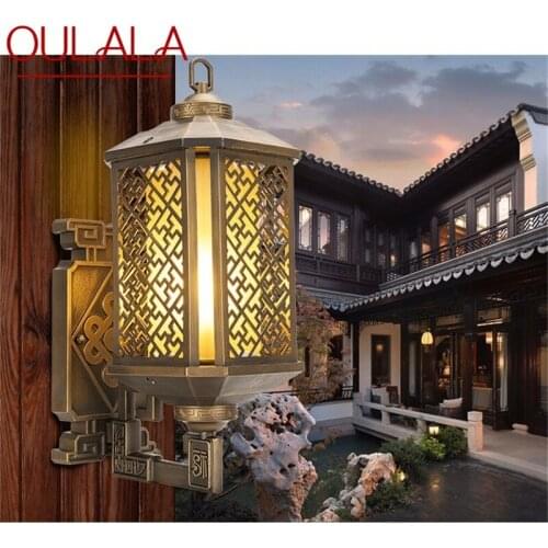 OULALA Classical Outdoor Wall Lights Retro Bronze LED Sconces Lamp Waterproof IP65 Decorative For Home Porch Villa
