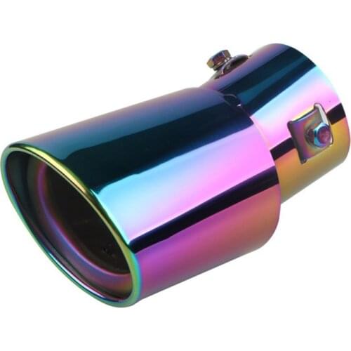 Universal Car Exhaust Muffler Tip Stainless Steel Pipe Chrome Trim Modified Car Rear Tail Throat Liner Accessories