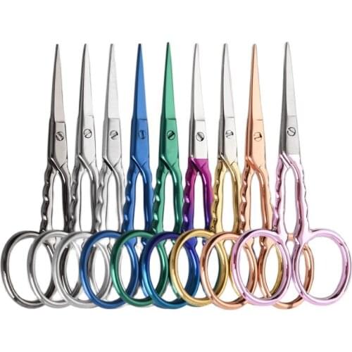 1Pcs 9.3cm Mini Vintage Scissors Extra Small Stainless Steel Embroidery Scissor Mustache Trimming Portable Shears Men Beard