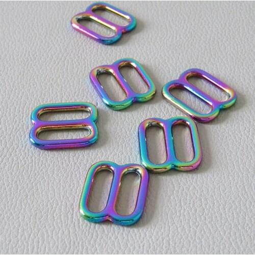 10Pcs/Pack Metal Buckle Tri Glide Slider For Bag Handbag Accessory Adjuster Belt Loop Hardware Dog Collar Garment Harness Clasps