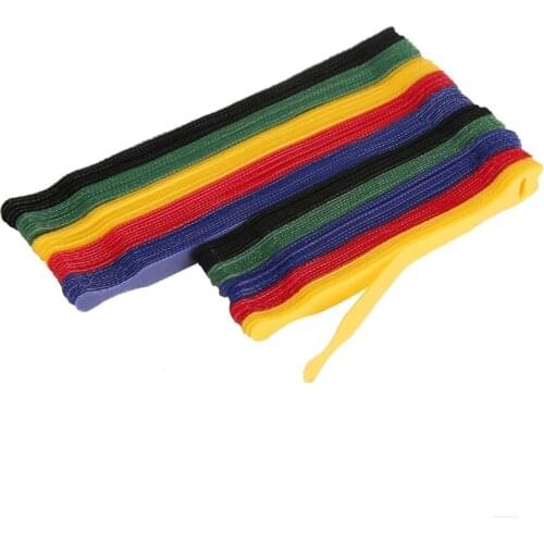 100PC Reusable Fastening Cable Ties 8inch/10inch Cord Bundling Adjustable Straps for Home Office Data Collation(5Colors)