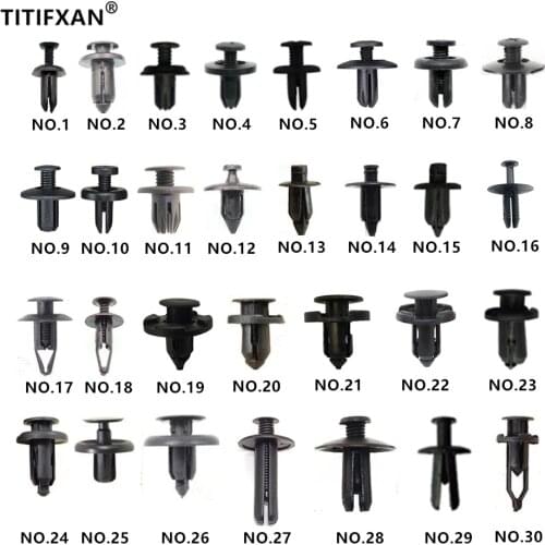 150PCS Auto Fastener Clips For chrysler 300c dodge magnum jeep wrangler accessories acura tsx Car Bumper Fender Screw Rivet