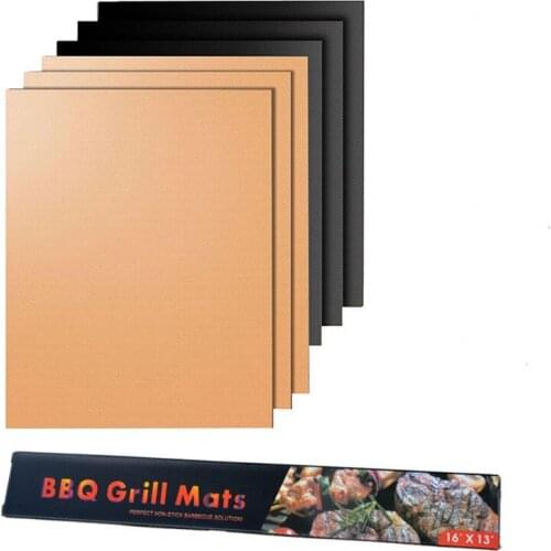 2pcs/set 30x40cm Glass Fiber Non-stick High Temperature Resistance BBQ Pad Set Outdoor Barbecue Pad bbq Cover Grill Cover