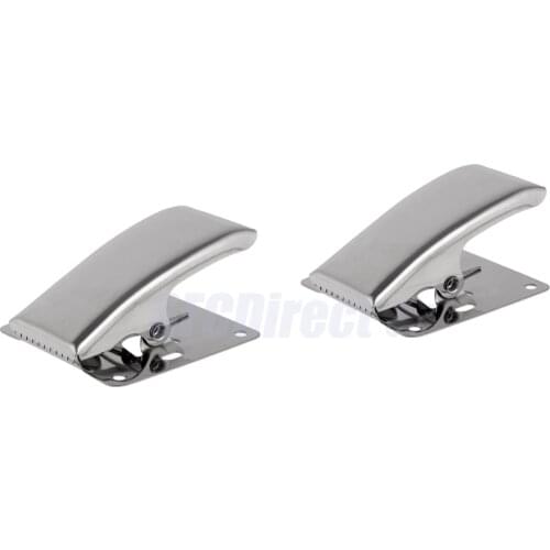 2Pcs Stainless Steel Fillet Clamp Deep-jaw Fish Tail Clip for Fish Cleaning Fillet Fishing Board
