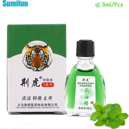 3ml Tiger Balm Cooling Oil Mint Cream Relieve Colds Headaches Dizziness Refreshing Summer Mosquito Bites Anti Itching Plaster