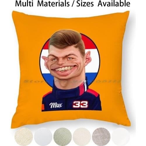 33 Caricature Pillow Case Throw Pillow Cover Cotton Linen Flax Madmax 33 Carracing Dutch Holland Netherlands Motorsport Drive