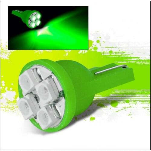 4 SMD 3528 LED T10 W5W 194 168 GREEN INTERIOR DOME WEDGE LIGHT BULB UPGRADE