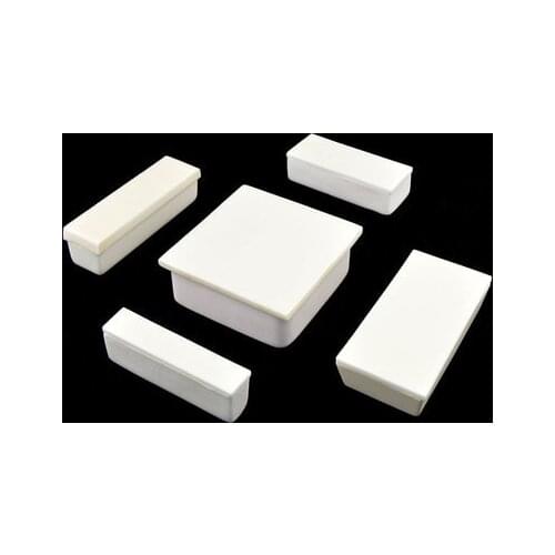 99 alumina corundum square crucible combustion boat with lid high temperature resistance 1600 degrees square porcelain boat ash