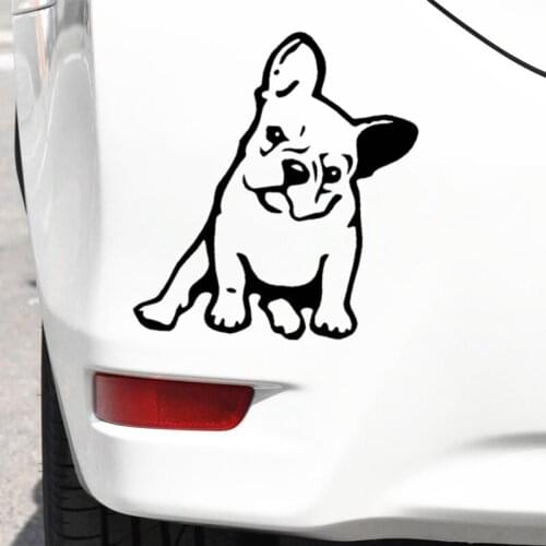 Car Stickers Dog Bulldog Funny Lovely Creative Decoration Decals For Trunk Windshield Auto Tuning Styling Vinyls D30