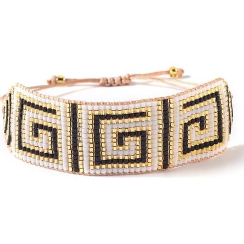 BLUESTAR Luxury MIYUKI Bracelet For Women Jewelry Letter Chic Femme Pulseras Mujer Moda Handmade Woven Armband