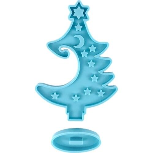 Winter Tree Ring Holder Epoxy Resin Mold Assemble Christmas Tree Silicone Mould DIY Crafts Trinket Box Decorations Mold
