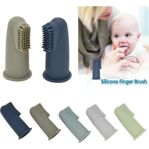 Baby Soft Finger Toothbrush Food Grade Silicone Toothbrush Toys BPA Free NewBorn Oral Health Care Tooth Teeth Clean Brush