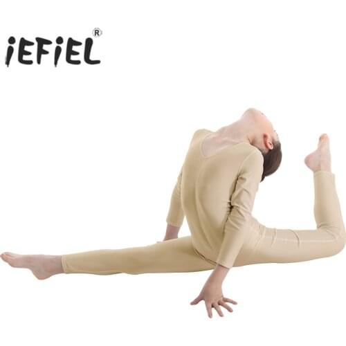 IEFiEL Kids Girls Tutu Lyrical Dance Costumes Long Sleeves Ballet Dance Gymnastics Leotard Jumpsuit Unitard Ballerina Dancewear