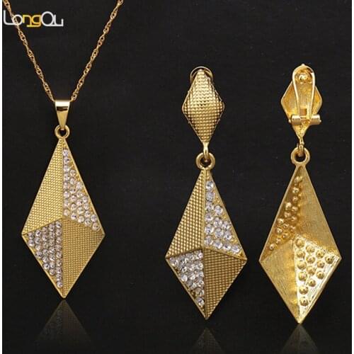 Exquisite Jewelry For Women Gift Long Drop Dangle Earrings big geometric Earrings Statement Fashion Wedding Jewelry Set