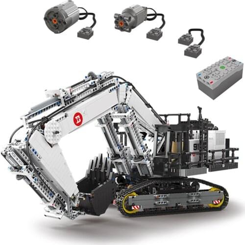 Moc High Tech Rc Mining Excavator Crawler Crane Model Building Blocks Remote Control Engineering Truck Bricks Toys Gift For Boys