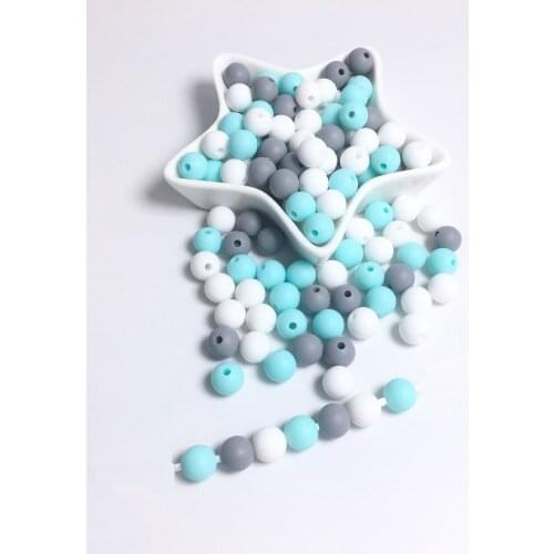 15mm silicone beads round loose jewelry baby teething balls(50pcs)silicone loose beads teether DIY -candy colors beads for teeth