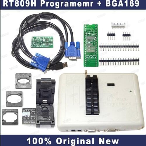 Best Selection Universal Programmer RT809H With EMMC BGA169 Adapter RT-BGA169-01 Fast Reading Support 40000 Chips