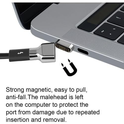 USB C magnetic adapter 24 pin to USB C 3.1 converter adapter support 100W PD,40Gbp/s data,5K video for more Type-C device