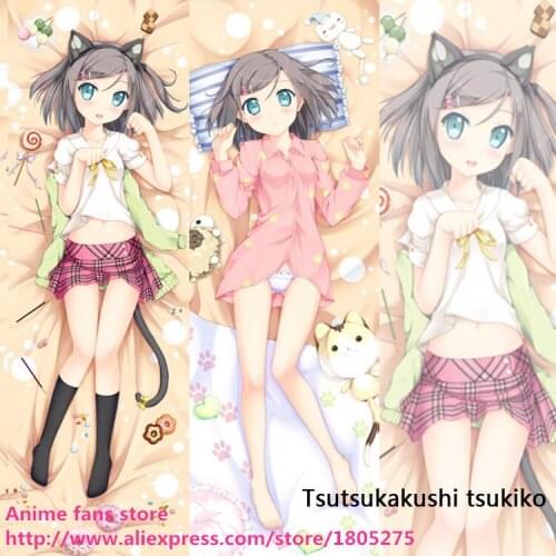 Cute Anime Hentai Ouji to Warawanai Neko Tsutsukakushi tsukiko Dakimakura Pillowcase Pillow Case decorative Hugging Body