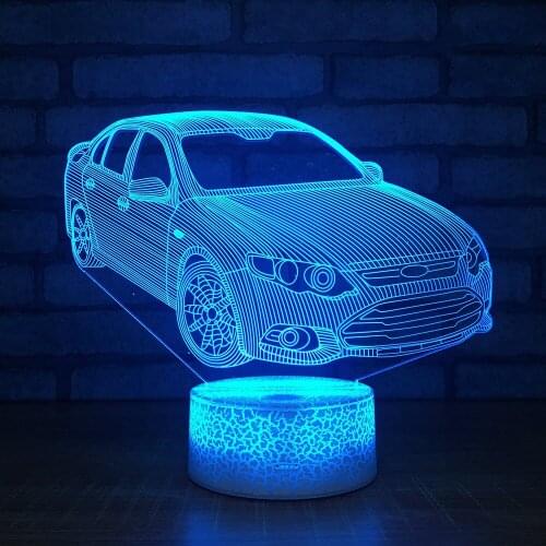Bridge Car Led Night Light 7 color change Led 3d Lamp Creative Activities Gift Customized Small Table Led Night Light