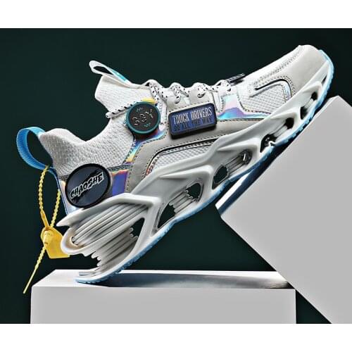 2021 New Blade Sneakers Mens Sports Running Shoes Thick Bottom Damping Anti-skid Walking Casual Footwear High Quality Breathable