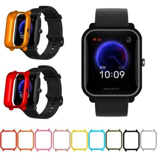 For Amazfit Bip U Soft TPU Case Cover Protector Frame For Huami Amazfit BipU Bip Pop Smart Watch Cases Protective Shell Bumper
