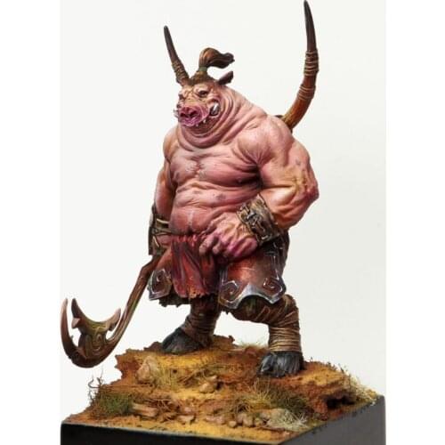 1/32 Scale Assembly Resin Figure kit Wild boar warrior 60MM