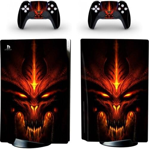 Diablo PS5 Standard Disc Edition Skin Sticker Decal Cover for PlayStation 5 Console & Controller PS5 Skin Sticker Vinyl