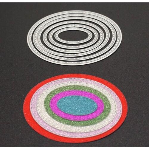 Oval Metal Cutting Dies for Scrapbooking Die Cut Paper Card Diy Circle Die Cutters Set