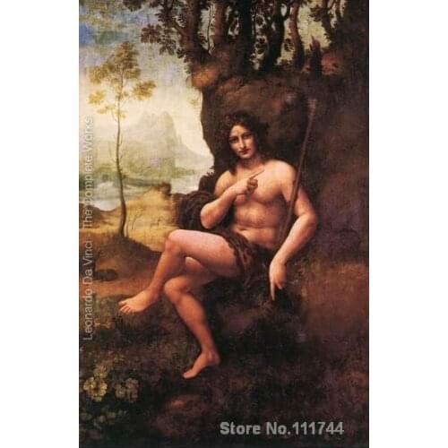 Sell art online St John in the Wilderness (Bacchus) 15 by Leonardo Da Vinci most famous paintings High quality Hand painted