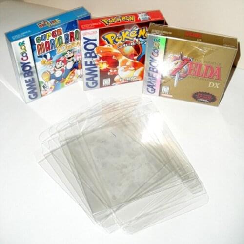 10PCS High quality transparent Plastic box Protector Cartridge Case PET for GameBoy Advance Color for G-B /G-B-C /G-B-A