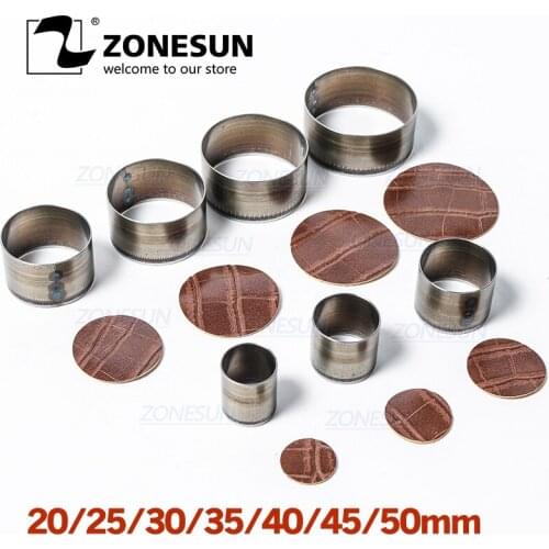 ZONESUN Full Steel Leather Cutting Die Steel Rule Die 20/25/30/50mm Round Mold Punching Clicker Die For Cutting Out Leather PVC