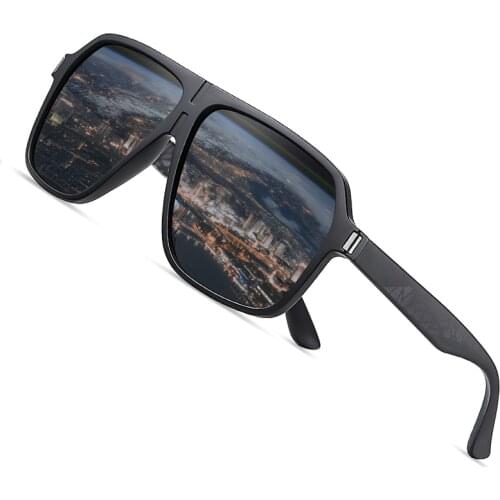 AOFLY Square Mens Sunglasses Polarized Fashionable Anti-glare Driving Shades Women Luxury Brand Designer Oculos UV400