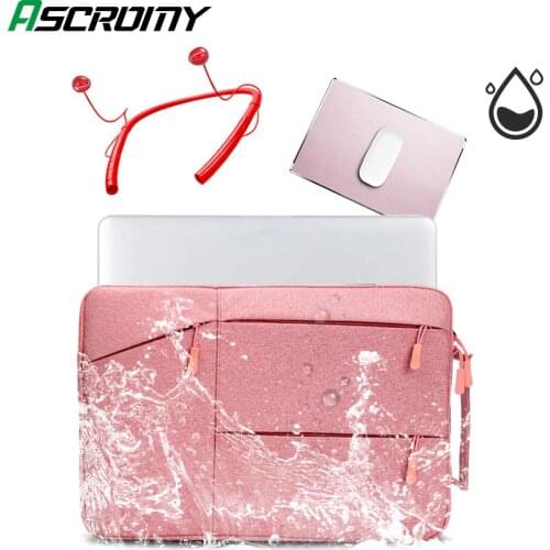 Laptop Bag For MacBook Air Pro Lenovo HP Samsung ASUS Acer Xiaomi HUAWEI 13 15.6 16 inch Waterproof Notebook Sleeve Case Cover